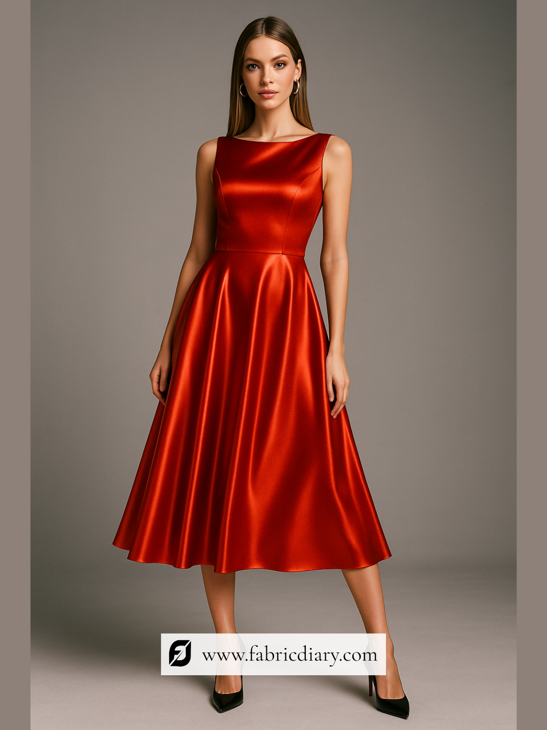 Red Color Modal Satin Fabric