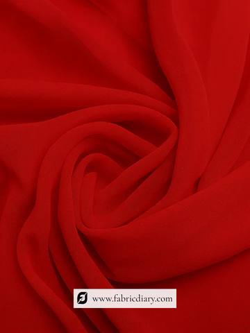 Red Dyed Viscose Georgette Fabric