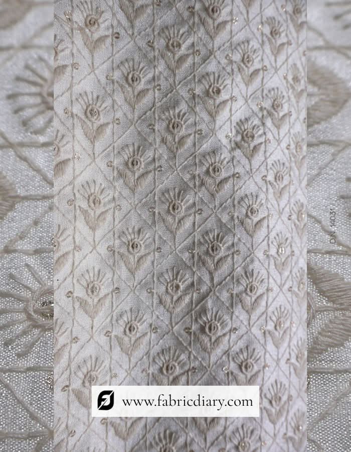 Premium rich look fabric with embroidery for groom sherwani