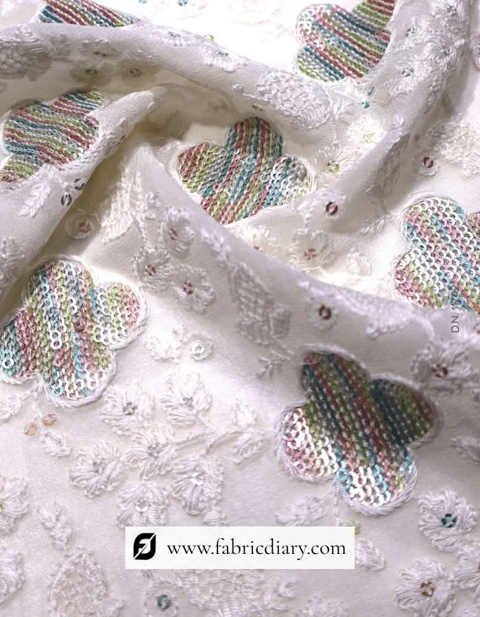 Designer multicolor sequin sherwani fabric – groom wear fabric supplier online