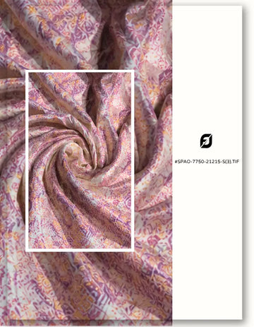 Gaji Silk Printed Fabric – Abstract Chevron Digital Print | 44 Inch