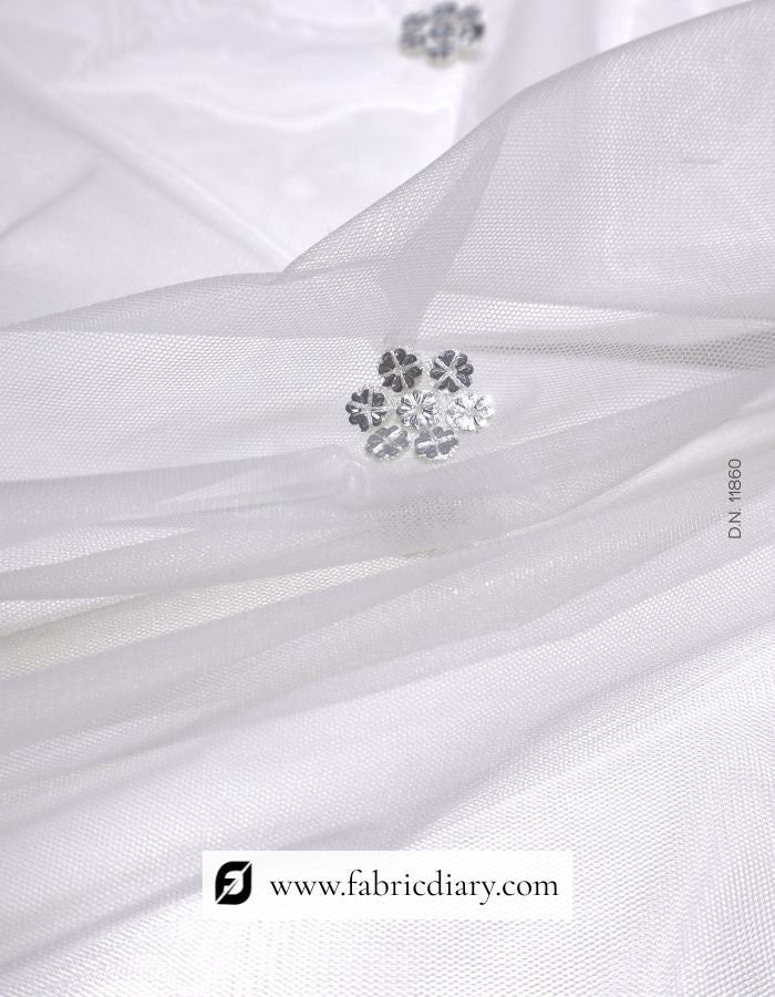 Luxurious Designer Sequin Mono Dupatta Fabric – #860