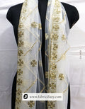 Buy embroidered net dupatta – sequins fabric for bridal and festive outfits