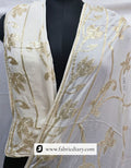 Buy dyeable embroidered dupatta – floral sequin textile for traditional fashion