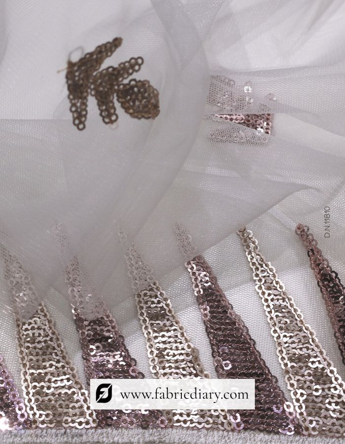 Sequins Net Embroidered Dupatta Fabric – #80