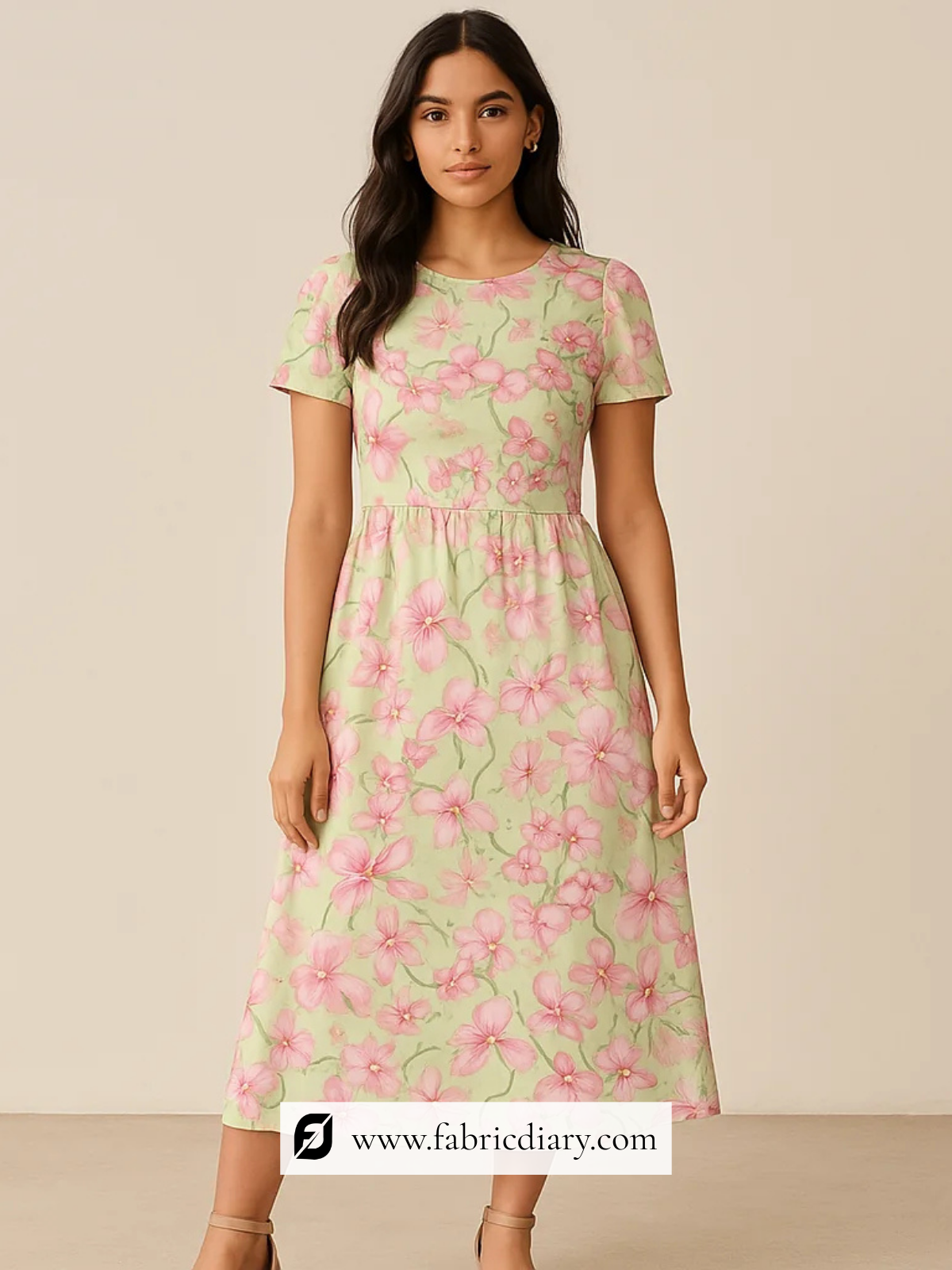 Elegant floral printed fabric collection