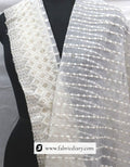 Designer Lucknowi scarf – embroidered organza dupatta for ethnic wear