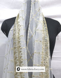 Designer dyeable dupatta – embroidered scarf for custom ethnic fashion