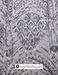 Buy silver sequins fabric – for gowns, lehengas, and special occasions