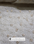 Buy white embroidered fabric for groom wear online