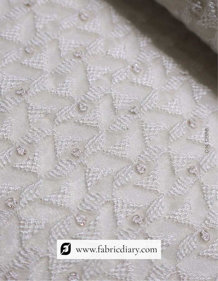 Wholesale georgette fabric – threadwork embroidery for kurtis and suits