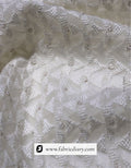 Threadwork georgette fabric – embroidered material for kurta designs