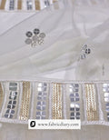 Two side sequins border mono net dupatta – embroidered designer fabric online