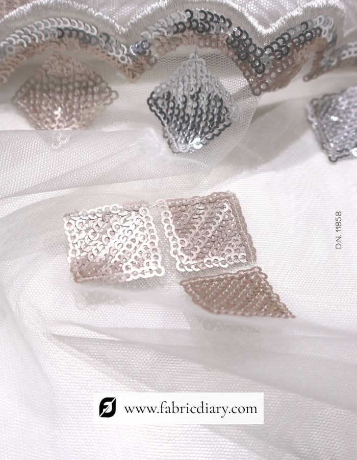 Luxury two side sequin fabric – designer ethnic dupatta textile exporter