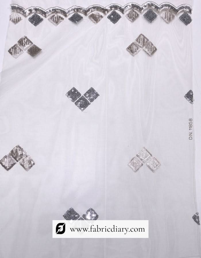 Designer dupatta fabric with sequins on both sides – wholesale ethnic textile