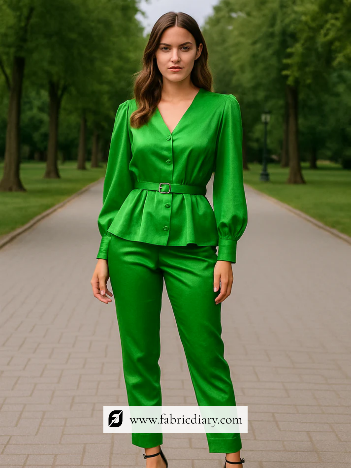 Dyeable Upada silk in vibrant green tone