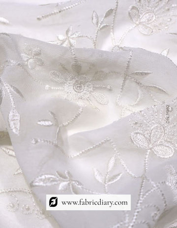 White Sequins fabric