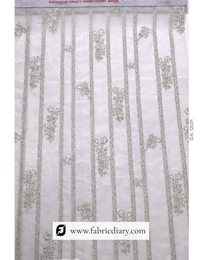 Chain stitch fabric for ethnic dresses – wholesale embroidered material India