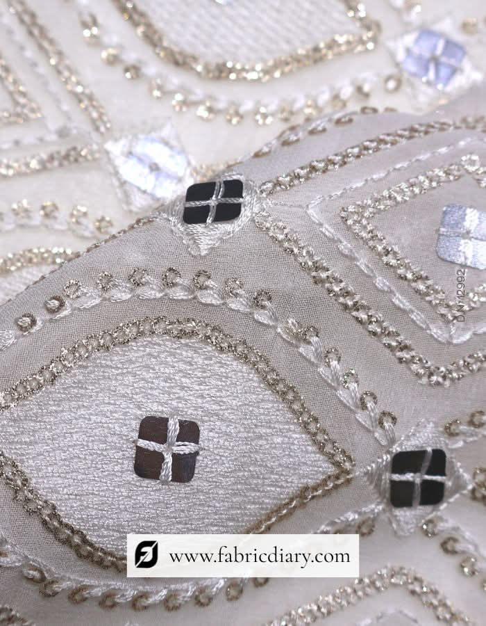 Designer Four Square Sequin Fabric