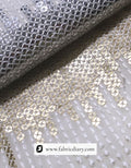 Allover four square sequin pattern designer fabric