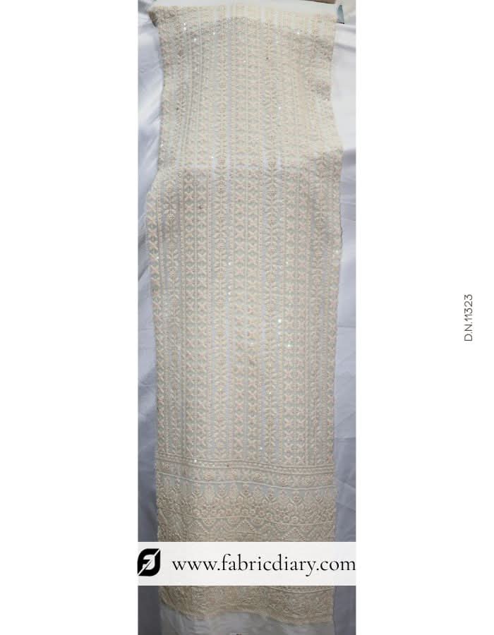 Designer chikankari daman material – custom embroidery fabric manufacturer