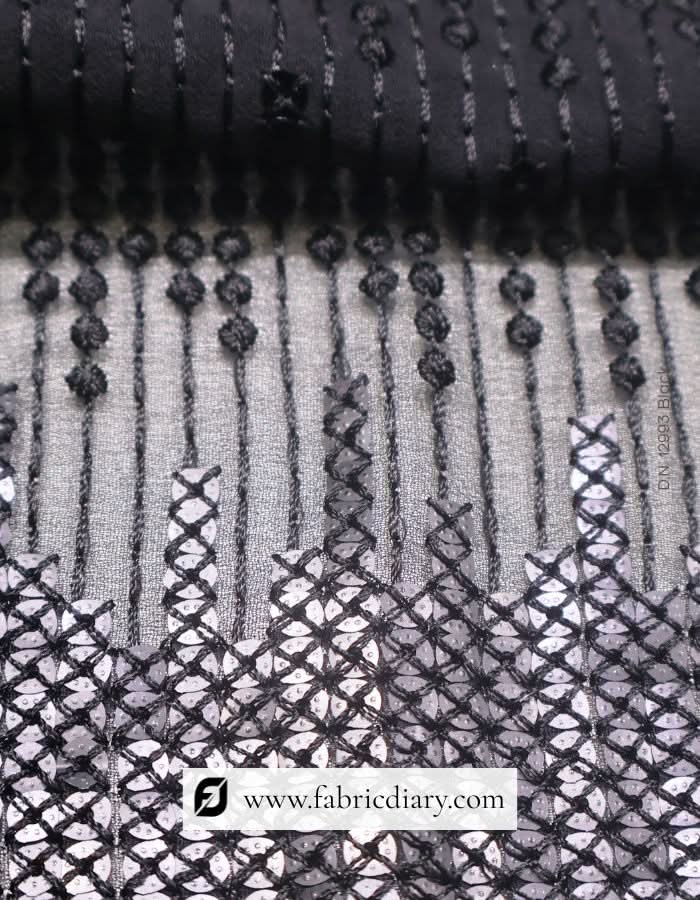 Latest Allover four square sequin pattern designer fabric