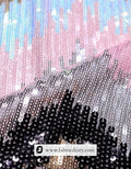 Designer multicolor sequin fabric for dresses and gowns