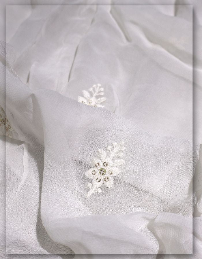 Geometrical Daman Embroidery Fabric for Lehenga Outfit-10473