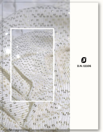 Dyeable Viscose Georgette Fabric with Daman Lining Pattern  - 11106