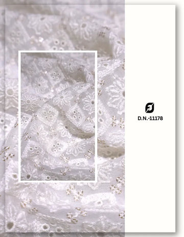 Embroidered Georgette Lace Fabric for African Dresses #11178