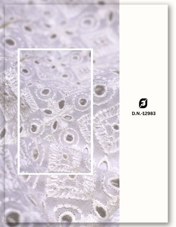Pure Georgette Embroidery Fabric for Apparel Production - 12983