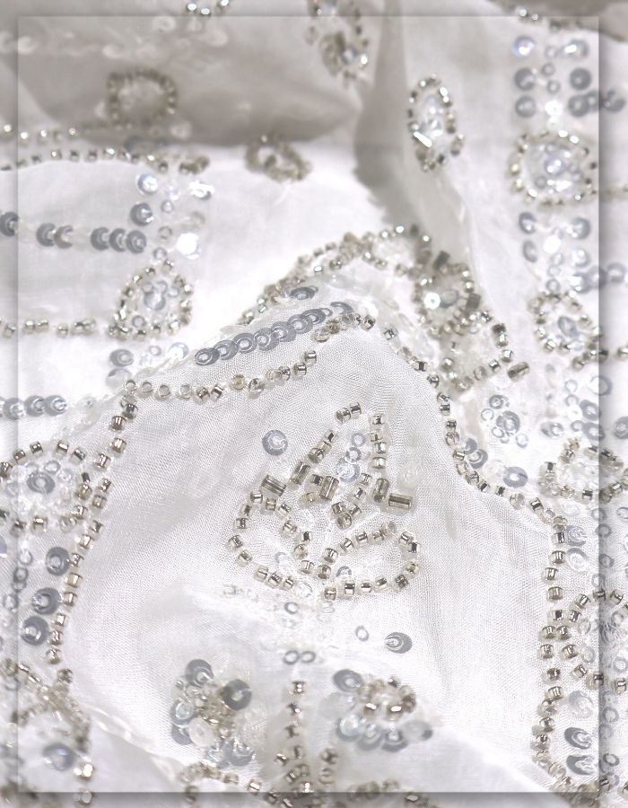 Viscose Organza Kali Beads Fabric 54 Inch #13272