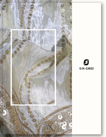 Tissue Gold Zari Daman Fabric 54 Inch #13622