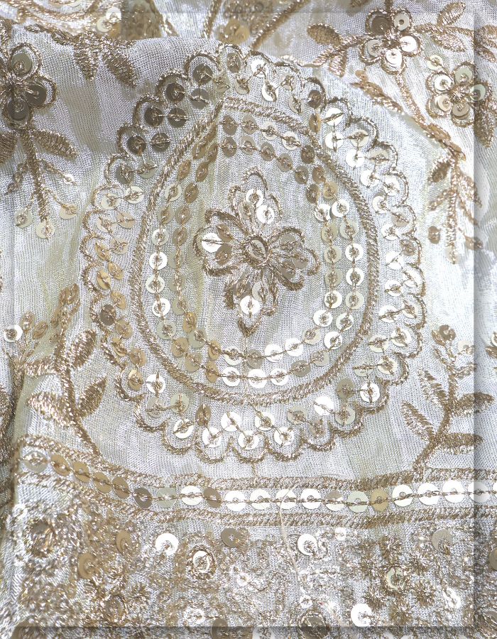 Tissue Gold Zari Daman Fabric 54 Inch #13622