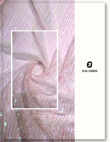 Mesh Net Rainbow Mermaid Sequin Embroidery Fabric - 13903