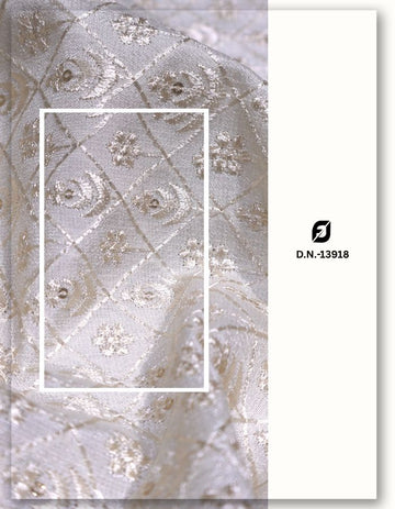 Vichitra Silk Embroidery Fabric for Kurta Sherwani Bulk - 13918