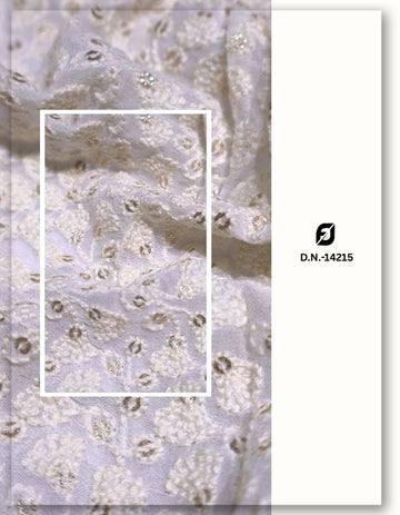 Georgette Embroidery Fabric for Sherwani & Kurta - 14215
