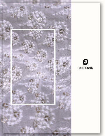 Viscose Georgette Embroidery Fabric for Sherwani & Kurta - 14216