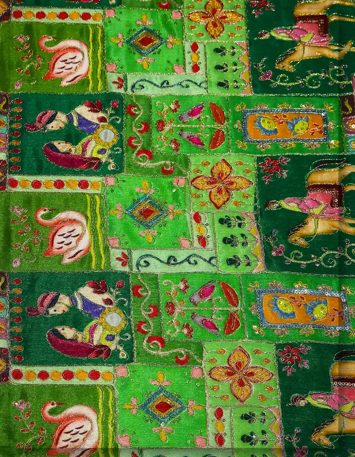 Designer Chinon Position Printed Fabric - 14377