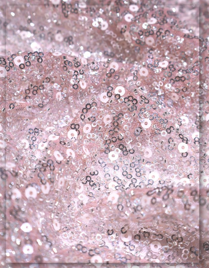 sequin embroidered fabric shiny designer fashion textile