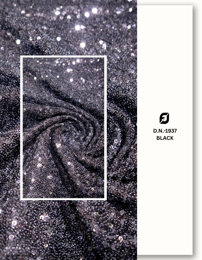 Premium Georgette Water Sequins Fabric - 1937
