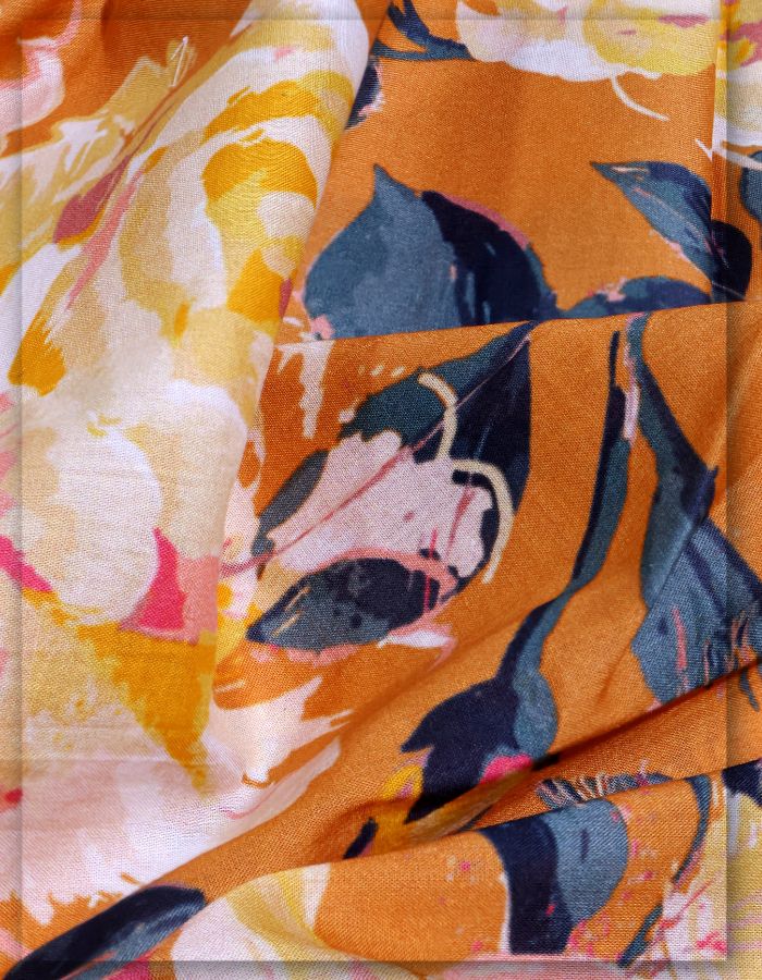 Soft Printed Cotton Fabric for Apparel Development