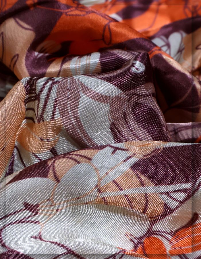 Mauve Lily Floral Print Gaji Silk Yard MF115-spao-7750-18519