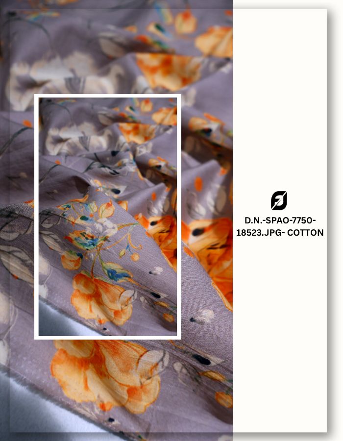 Digital Printed Cotton Fabric for Dresses & Kurtis