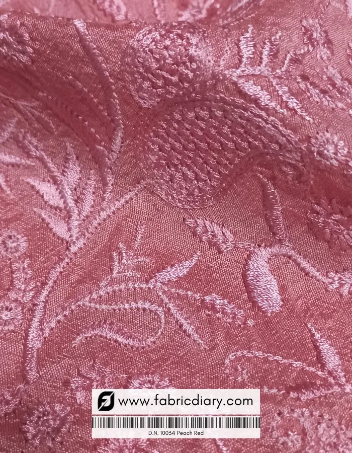 Designer Floral Embroidered fabric #10034