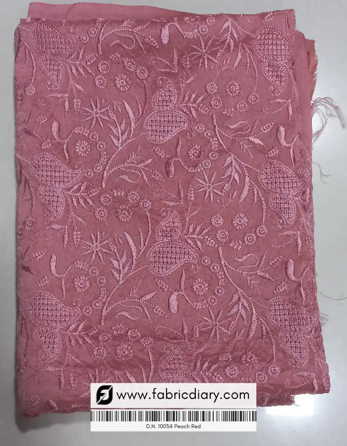 Designer Floral Embroidered fabric #10034