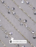 Stylish cross-line embroidered fabric – online bulk supplier for fashion designers