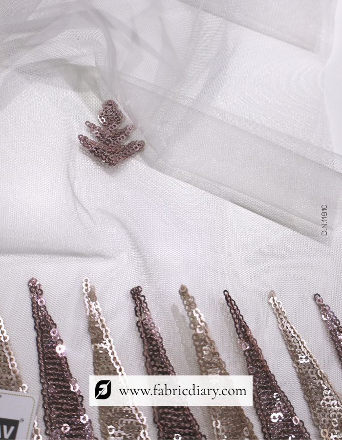 Sequins Net Embroidered Dupatta Fabric – #80