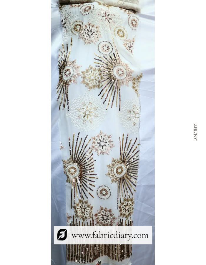 Party wear sequins material – online supplier of glamorous embroidered fabric