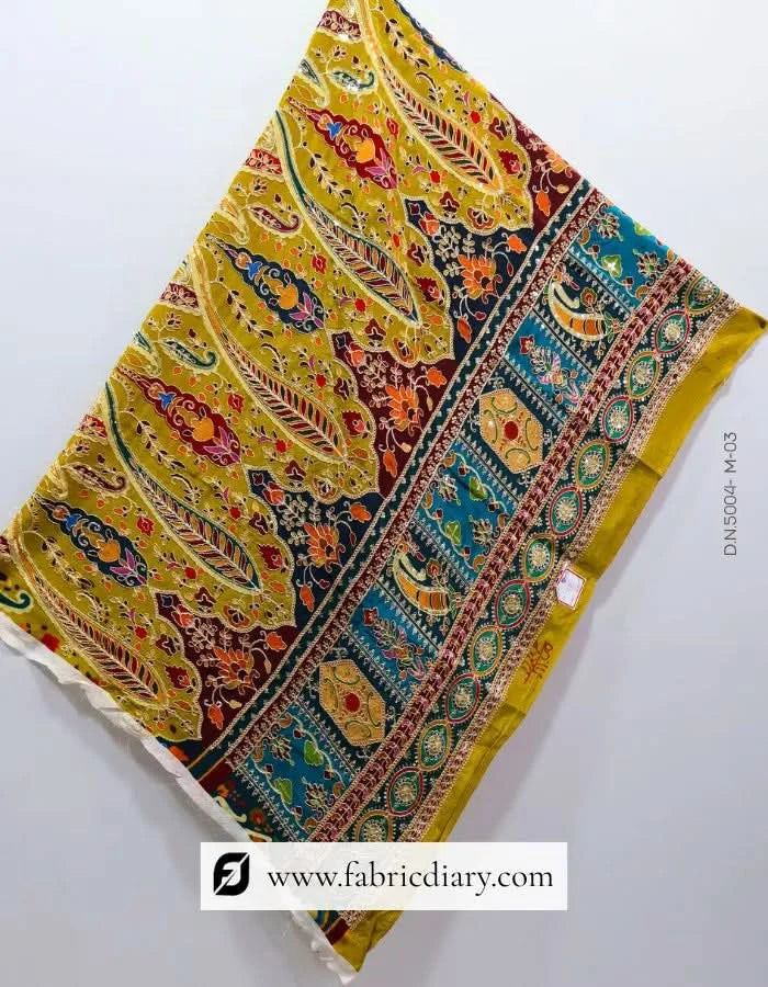 Embroidered fabric embroidery fabric inspired by Rahul Mishra and Valentino Garavani